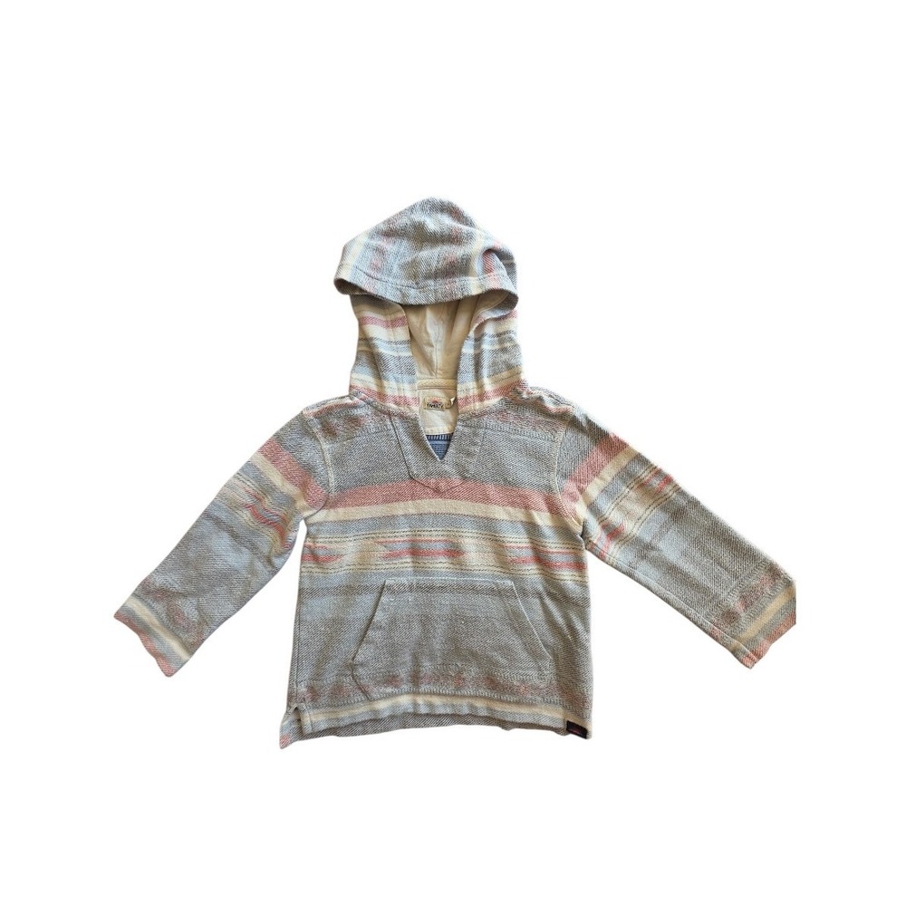 Faherty Kids Hoodie sz S Organic Cotton Aztec Ethnic Print Resort Pastel Colors